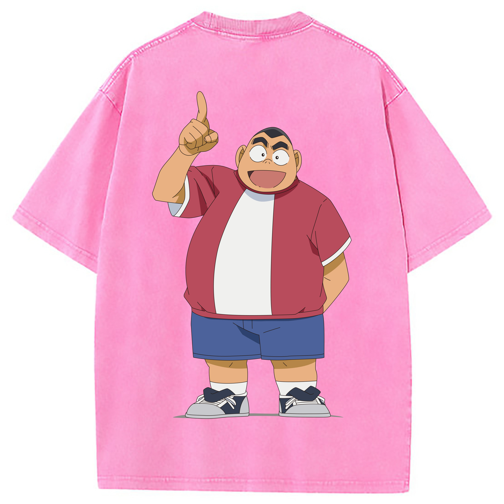 （画像用） 名探偵コナン 小嶋 元太 こじま げんた Detective Conan Kojima Genta 綿100% ヴィンテージ風 半袖Tシャツ（背面プリント）